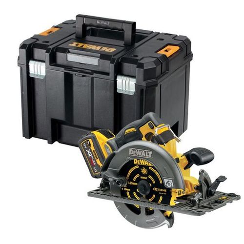 Scie circulaire 2.0 XR FLEXVOLT 54V 2Ah Li-Ion Brushless compatible rail de guidage DEWALT - 190mm - sans batterie ni chargeur - coffret TSTAK - DCS579NT-XJ