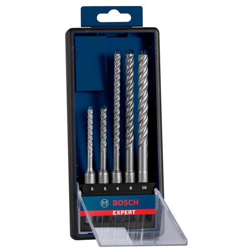 Bosch 2608900197 - EXPERT Set 5-pièces SDS plus-7X, 5; 6; 6; 8; 10 mm dans cassette Robustline