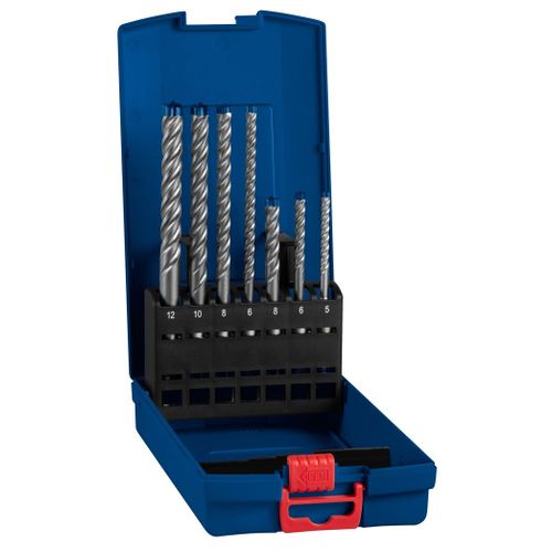 Bosch 2608900195 - EXPERT Set 7-pièces SDS plus-7X 5/6/8x115, 6/8/10/12x165mm dans ProBox