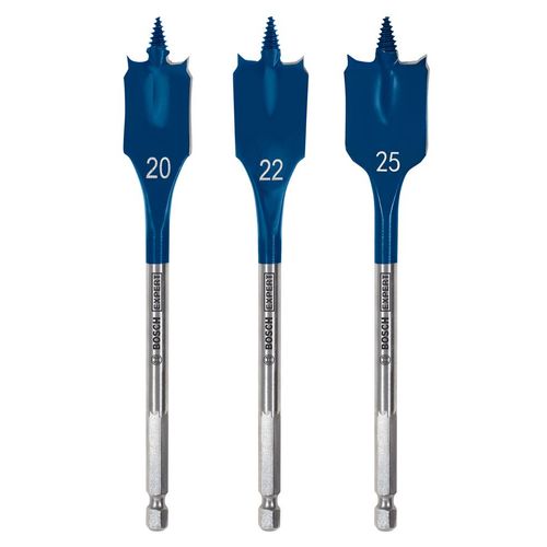 Blister 3 mèches plates SelfCut Speed 20 - 25 mm - BOSCH EXPERT - 2608900331