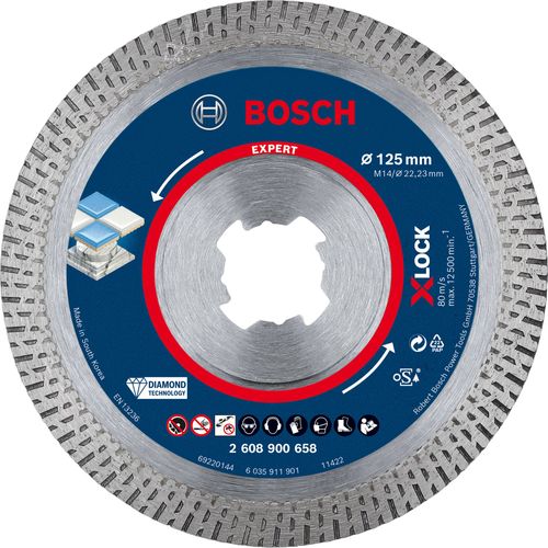 Bosch EXPERT 2608900658 - EXPERT Disque diamanté X-LOCK Hard Ceramic 125 x 22,23 x 1,4 x 10 mm