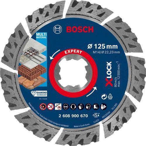 Bosch Expert multi-matériaux lames de diamant X-LOCK, 125 x 22,23 x 2,4 x 12 mm