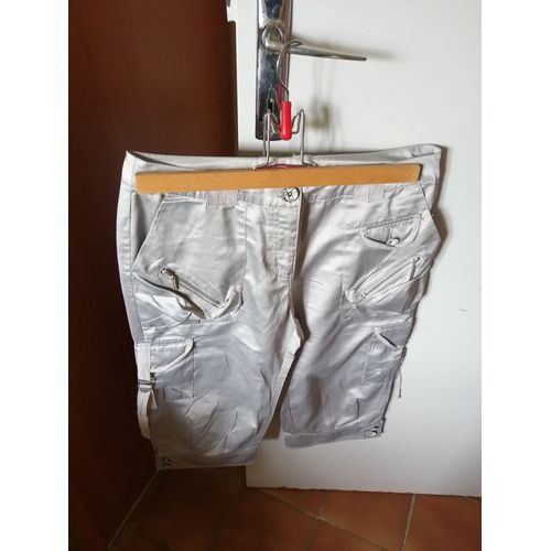 Pantacourt Karla Taille À Plat 40 Cm 59% Coton,41% Polyester.
