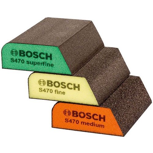Bosch EXPERT 2608901174 - EXPERT Set 3 pièces éponge abrasive, 69 x 97 x 26 mm, M, F, SF
