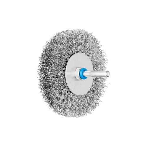 Brosse plate RBU 8015/6 INOX 030 D. 80 mm 6 mm épaisseur de fil 03 mm VA 15 mm