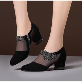 Chaussures Escarpins Respirants En Maille Talons Hauts Pour Femmeschaussures Provoqué Pour Femmeschaussureslégantesmode D'étéparker Pointutalons Optiques