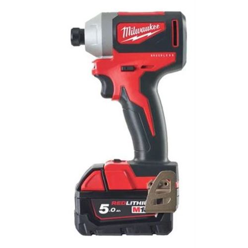 Milwaukee - Visseuse à chocs 1/4" Hex. BRUSHLESS 18V 5.0Ah Li-Ion 180Nm - M18 BLID2-502X