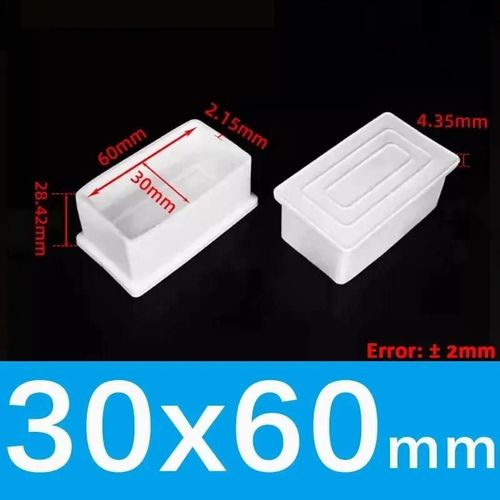 Embouts De Pieds De Chaise Ronds Et Carrés En Pvc Blanc,Couvercle D'extrémité De Table De Meubles,Bouchon De Tuyau,Couverture De Protection Non Ald,2-8 Pièces - Type 30x60mm-4pcs