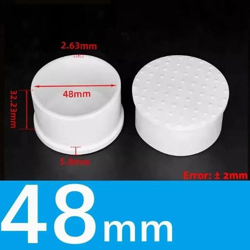 Embouts De Pieds De Chaise Ronds Et Carrés En Pvc Blanc,Couvercle D'extrémité De Table De Meubles,Bouchon De Tuyau,Couverture De Protection Non Ald,2-8 Pièces - Type 48mm-4pcs