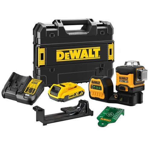 Niveau laser multi-lignes DEWALT DCE089D1G18-QW 3 x 360° XR 12V / 18V (1 x 2,0 Ah)