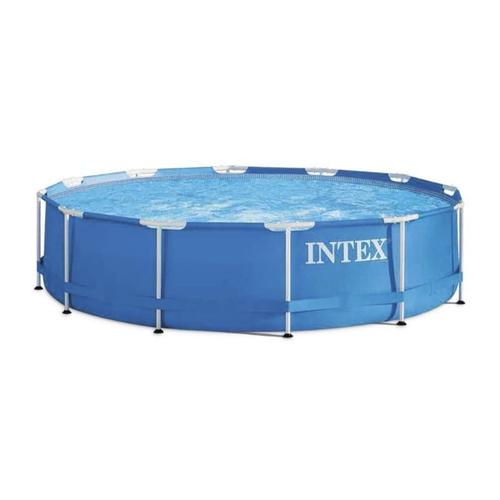 Intex - Metal Frame - Piscine avec pompe de filtration - 366x76 cm - Ronde - Piscine intérieure