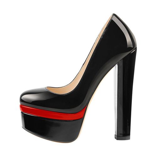 Chaussures Daltolmakerescarpins En Cuir Verni Pour Femmeschaussures Plateforme Rondeà Enfilertalons Hautsépaisgrande Taille