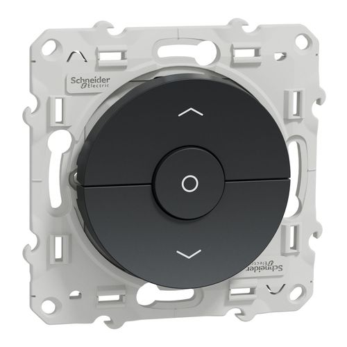 Va-et-vient et bouton-poussoir ODACE pour volet roulant 3 boutons anthracite - SCHNEIDER ELECTRIC - S540208