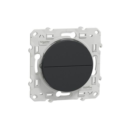 Va-et-vient et bouton-poussoir ODACE pour volet roulant 2 boutons anthracite - SCHNEIDER ELECTRIC - S540207