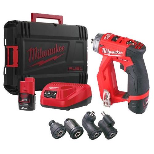 Perceuse Visseuse MILWAUKEE M12FDDXKIT-202X Fuel 2 x 2,0 Ah 12V à mandrin amovible 4933464979