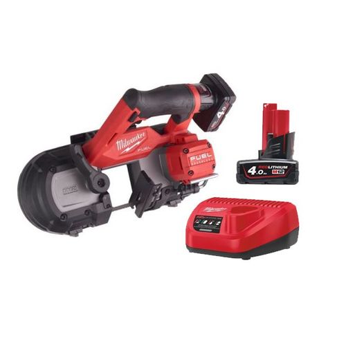 Scie à ruban 12V M12 FBS64-402C + 2 batteries 4 Ah + chargeur en coffret de transport - MILWAUKEE - 4933478441