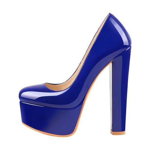 Chaussures Daltolmakerescarpins En Cuir Verni Pour Femmeschaussures Plateforme Rondeà Enfilertalons Hautsépaisgrande Taille