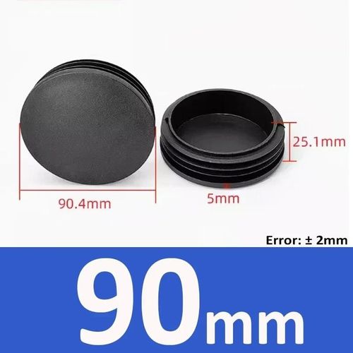 Embout D'obturation Rond En Plastique Noir,Tuyau De Tube,Jambe De Chaise,Inserts De Tuyau,Bouchon,Bouchon D'insertion,Diamètre 10mm-100mm,2 Pièces,4 Pièces,8 Pièces,10 Pièces - Type 90mm-4pcs-Black