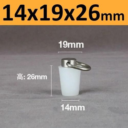 Bouchons Coniques En Caoutchouc De Silicone Avec Poignée En Acier En Forme De D,Haute Température,Clair,Peinture De Galvanoplastie,Bouchons De Bancs - Type 14x19x26mm-1pc