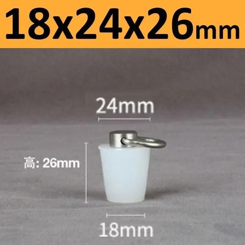 Bouchons Coniques En Caoutchouc De Silicone Avec Poignée En Acier En Forme De D,Haute Température,Clair,Peinture De Galvanoplastie,Bouchons De Bancs - Type 18x24x26mm-1pc