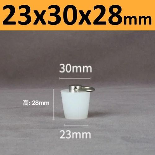 Bouchons Coniques En Caoutchouc De Silicone Avec Poignée En Acier En Forme De D,Haute Température,Clair,Peinture De Galvanoplastie,Bouchons De Bancs - Type 23x30x28mm-1pc