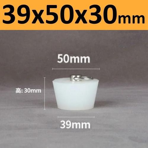 Bouchons Coniques En Caoutchouc De Silicone Avec Poignée En Acier En Forme De D,Haute Température,Clair,Peinture De Galvanoplastie,Bouchons De Bancs - Type 39x50x30mm-1pc