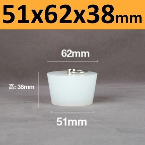 Bouchons Coniques En Caoutchouc De Silicone Avec Poignée En Acier En Forme De D,Haute Température,Clair,Peinture De Galvanoplastie,Bouchons De Bancs - Type 51x62x38mm-1pc