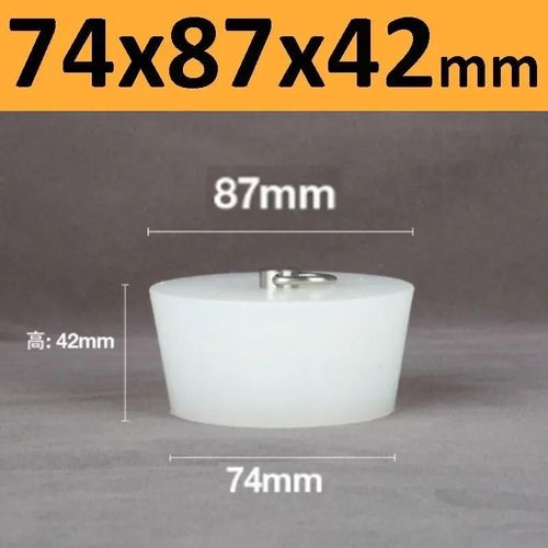 Bouchons Coniques En Caoutchouc De Silicone Avec Poignée En Acier En Forme De D,Haute Température,Clair,Peinture De Galvanoplastie,Bouchons De Bancs - Type 74x87x42mm-1pc