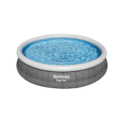 Piscine hors sol Fast Set ronde effet rotin 366 x 76 cm avec pompe