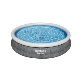 Piscine hors sol Fast Set ronde effet rotin 366 x 76 cm avec pompe