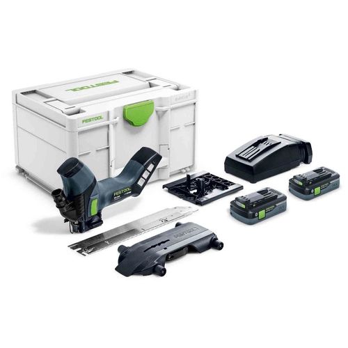 Scie FESTOOL ISC 240 HPC 4,0 EBI-Plus pour matériaux isolants - Avec 2 batteries 18V 4.0 Ah, chargeur, systainer et lame - 576569