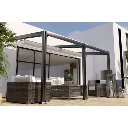 Pergola Adossée Aluminium Barbade 3 X 6 M