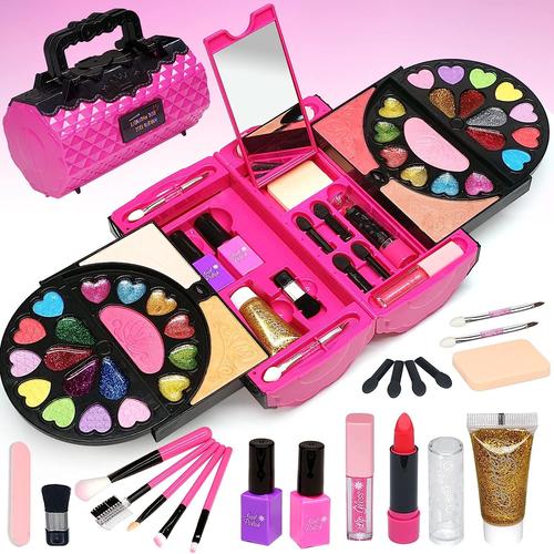 59 PCS Kit de Maquillage Enfant Fille - Sécurisé Lavable Kit de