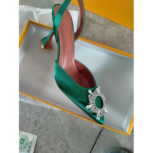 Injsatin-Escarpins Bleus Pour Femmes,Chaussures À Talons Hauts En Cristal Biscuits,Sandales De Mariage À Enfiler,Grande Taille 41 42