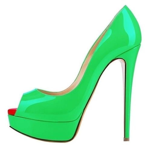 Chaussures Escarpins Sexy Plateforme Et Bout Ouvert Pour Femmeschaussures Talons Aiguilles En Cuir Verni Super Hauts De 14cmde Couleur Rougepour Mariage