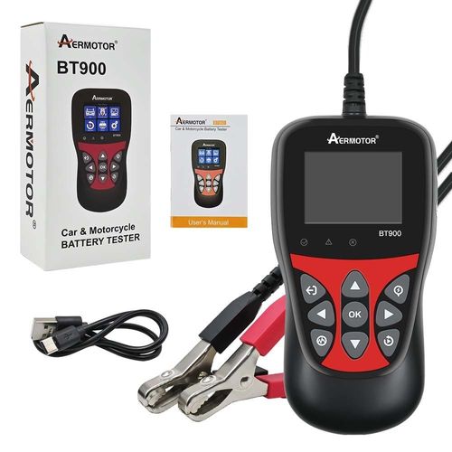 Aermotor Bt900 Outil De Test De Batterie Pour Voiture, Moto, Camion, Yacht, 6v/12v