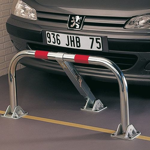 Barrière rabattable standard fermeture serrure cylindre européen - serrure clés identiques - Mottez B307CCI