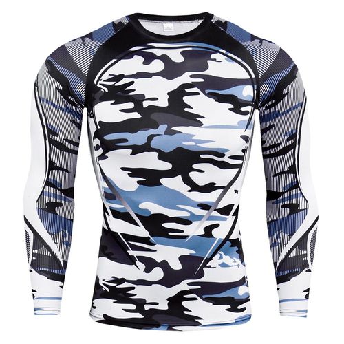 Smile Hero-Chemise De Compression À Manches Longues Pour Hommes,Haut De Fitness,Sous-Vêtements D'entraînement,Vêtements Assiste,Course À Pied,Musculation