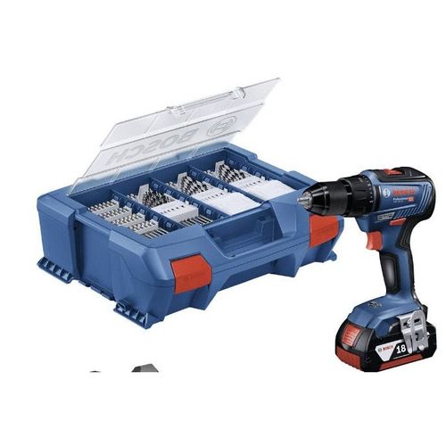Bosch Perceuse-visseuse sans fil GSR 18V-55 mit 2x Akku GBA 18V/4Ah, L-Case Pick & Click - 06019H5209