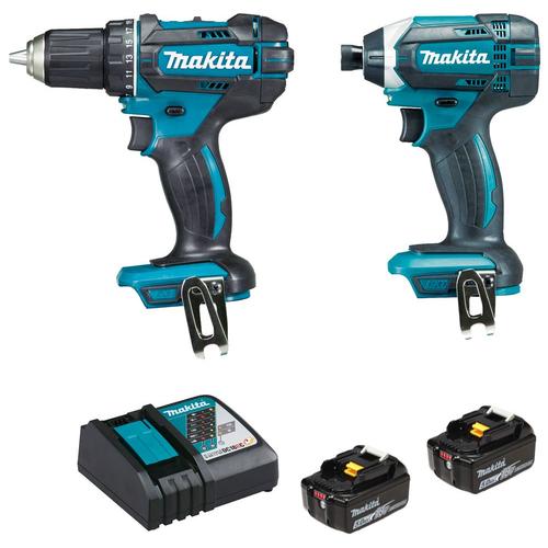 Ensemble Makita DLX2127J1 Perceuse visseuse DDF482 + Visseuse à chocs DTD152 18 V Li-Ion (3 x 3 Ah)