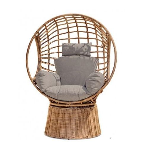 Balancelle De Jardin Borabora Paris Garden Résine Tressée Marron L 110 X L 87 X H 153 Cm