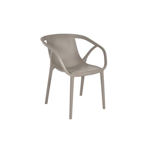 Fauteuil De Jardin Empilable En Polypropylène Renforcé Taupe