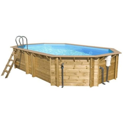 Piscine bois Océa 6,10 x 4,00 x 1,30 m - Liner bleu - Ubbink