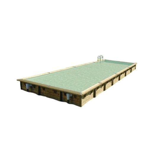Piscine bois Linéa 11,00 x 5,00 x 1,40 m - Liner beige - Ubbink