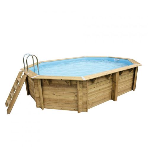 Piscine bois Océa 5,50 x 3,55 x 1,20 m - Liner bleu