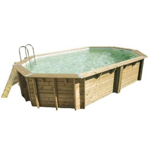 Piscine bois Sunwater 4,90 x 3,00 x 1,20 m - Liner beige - Ubbink