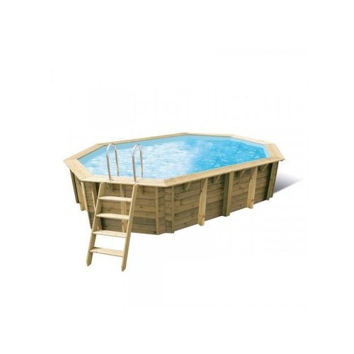 Piscine bois Azura 4,90 x 3,55 x 1,30 m - Liner bleu - Ubbink