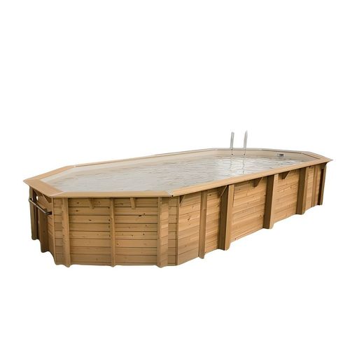 Piscine en bois rectangulaire Ubbink Azura 400 x 750-Beige