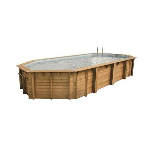 Piscine en bois octogonale Ubbink Océa 470 x 860 cm - Gris