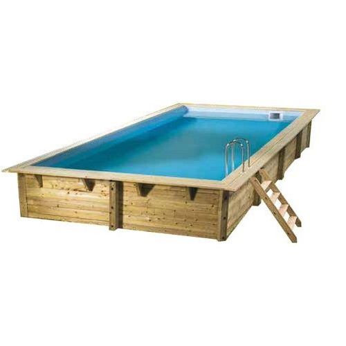Piscine en bois rectangulaire Ubbink Sunwater 300 x 555-Bleu